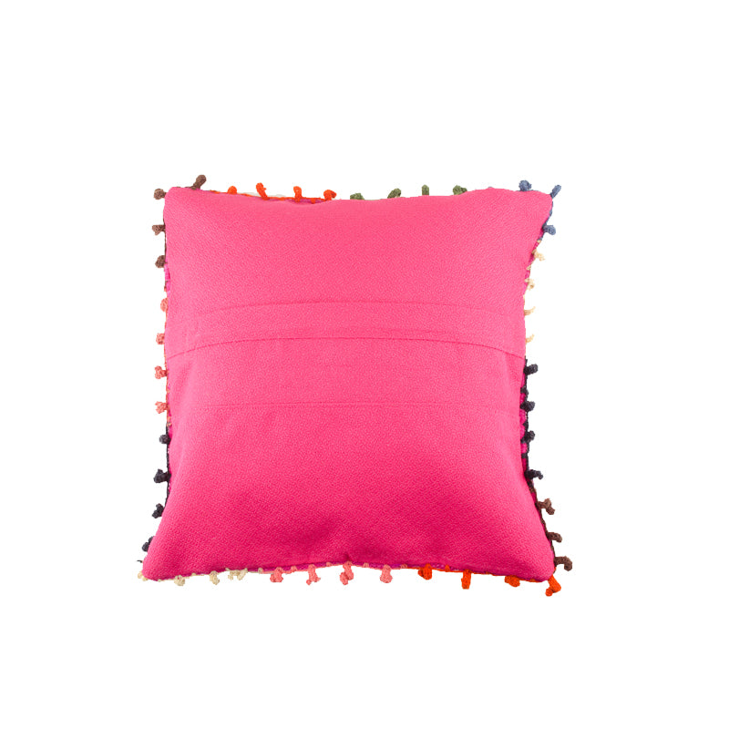 Pink Embroidered Alpaca Pillow
