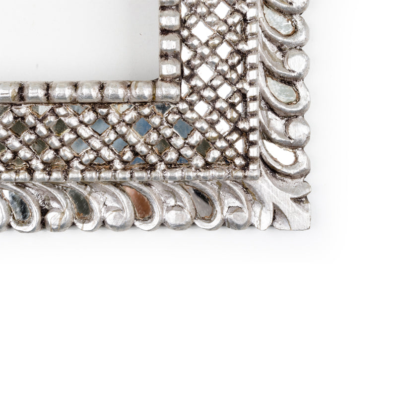 Silver Leaf Colonial Mirror